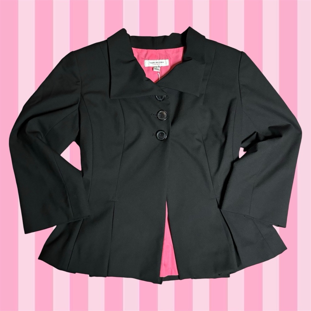 🖤peplum button up blazer w/ pleats🖤